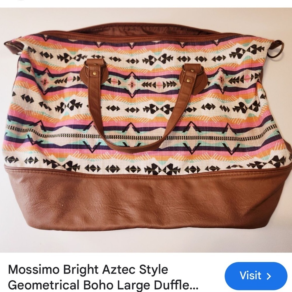 Mossimo Supply Co. Aztec Boho Duffle Bag